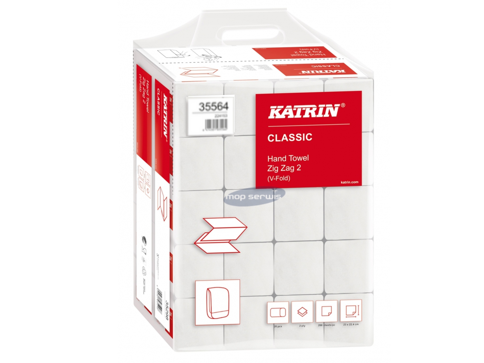 MULTIPACK x 4 Ręcznik ZZ Katrin 35564 Zig Zag  4000 listków ( 20 x200) Handy Pack x 4 kartony